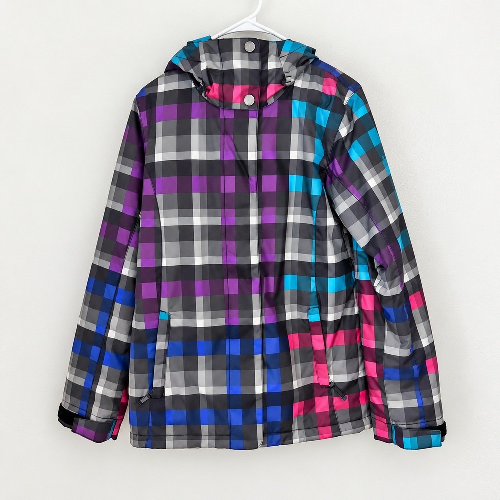 Roxy Womens Snowboard Jacket Multicolor Plaid XS 10K DryFlight Coat Skiing XS